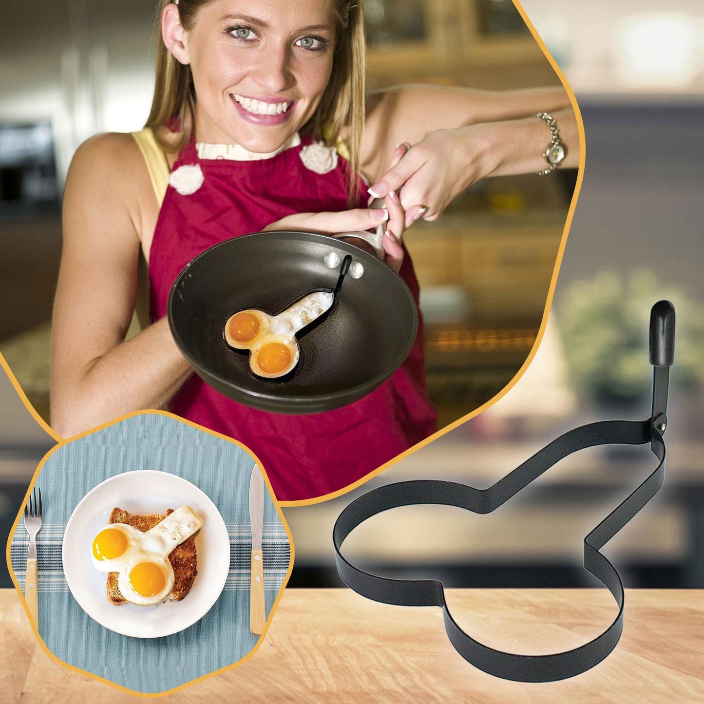 【Includes a secret edition🤣】Stainless Steel Fried Egg Molds - Set of 5\6