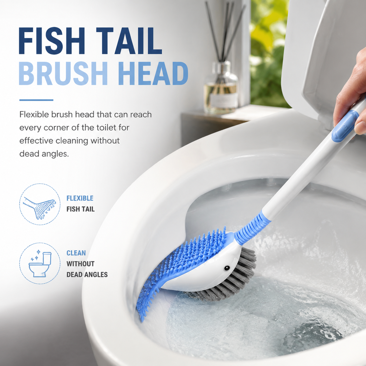 🍃Wall-Mounted Suction Cup Toilet Cleaning Brush Set