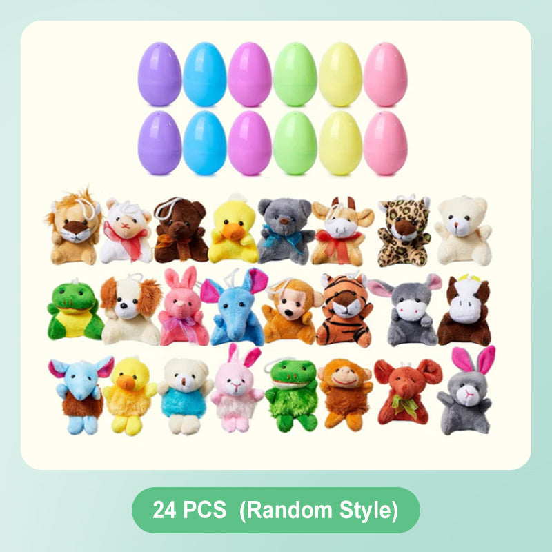 🥚Pre-filled Easter Eggs with Stuffed Animal Toys – Soft Plush Inside, Colorful & Perfect for Egg Hunts 🐣