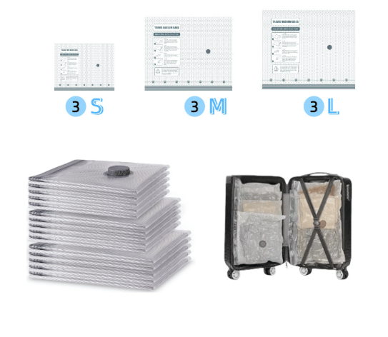 ๐ฅSpace-Saving Vacuum Storage Bags with Pump | Compact Travel & Home Kit