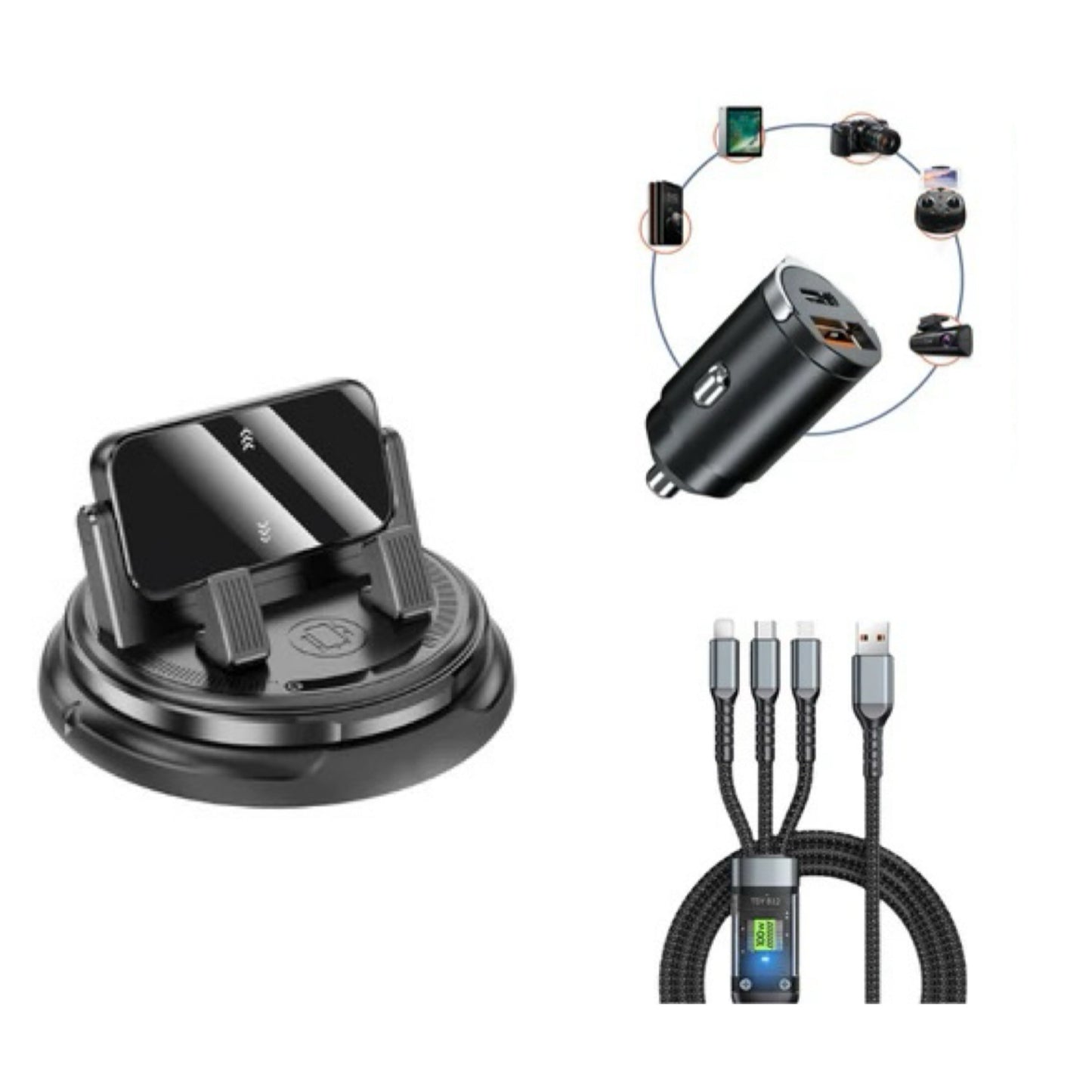 📱 2-in-1 car phone holder + parking number plate – 360° rotation, fits heavy-duty cases. 50K+ sold! 🚗✨