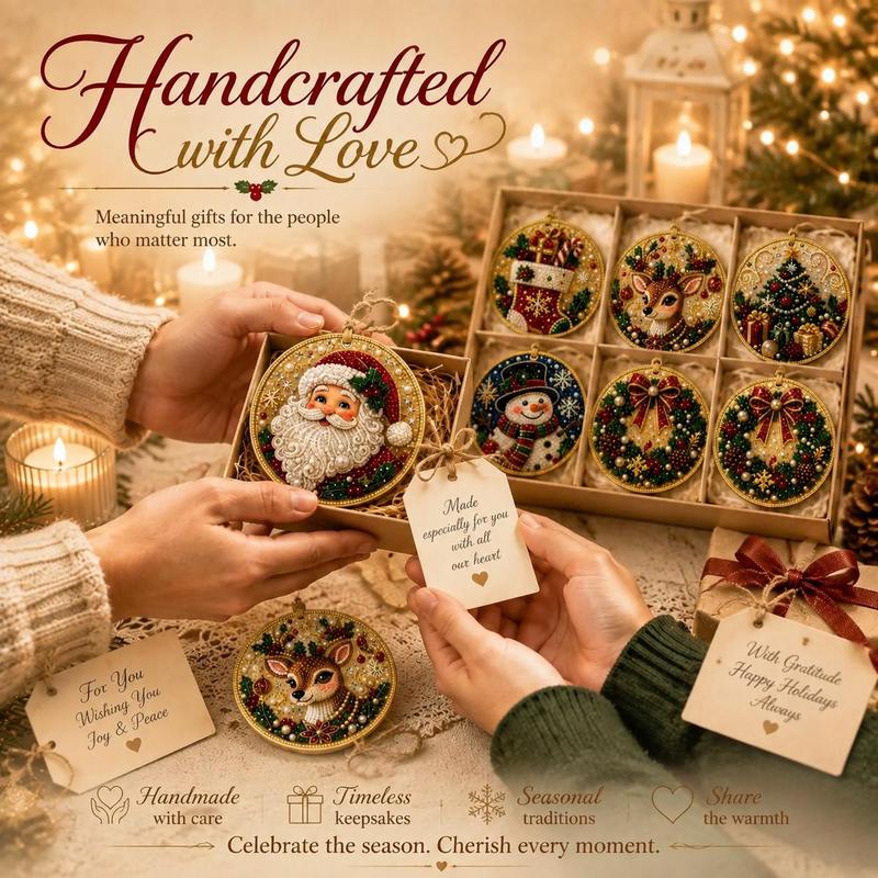 🔥LAST DAY SALE ONLY £7.99!!🔥Christmas DIY Painting Hanging Ornaments Set