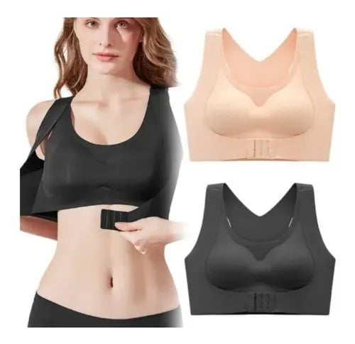 🎉LAST DAY SALE -60% OFF⚡Front Closure Cross-Back Wireless Posture Bra