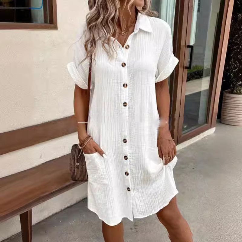 💎LAST DAY SALE ONLY£14.99!!💎✨Women’s Summer Midi Dress – Breezy, Flattering & Effortlessly Chic! Lightweight Button-Down with Pockets 🇬🇧☀️
