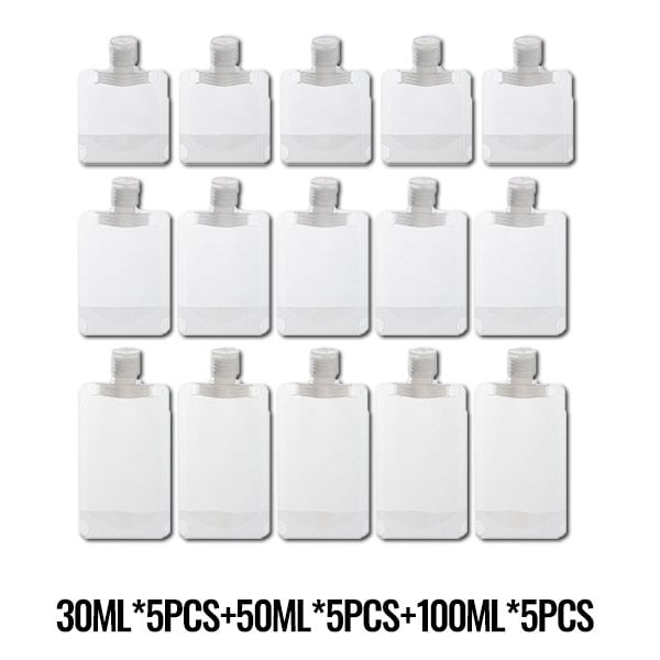 (š·Super practical stuff ) Portable Travel Fluid Makeup Packing Bag(10 Pcsļ¼