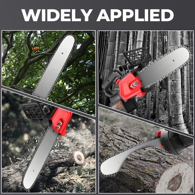 Cordless Lithium-Ion Chainsa⛏ — Pure Copper Motor | Fast Cutting, No Jamming | Anti-Accidental Start | Chip Guard | Versatile for Gardening, Pruning, and Firewood Splitting 🔥
