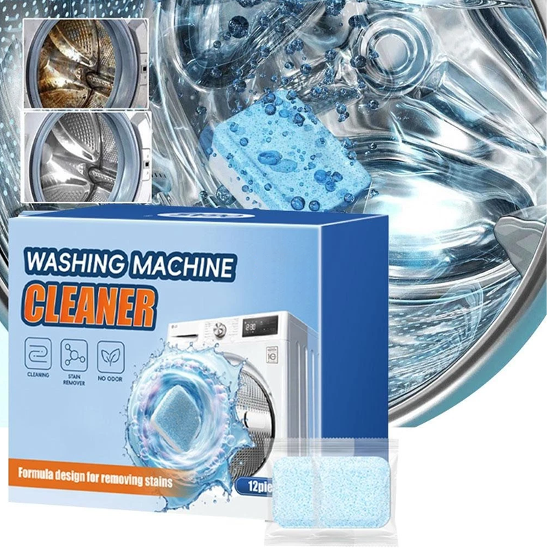 Active Oxygen Washing Machine Cleaner Tablets | 12 Pack – Eliminates Mouldy Smells & Dissolves Grime for All Washer Types