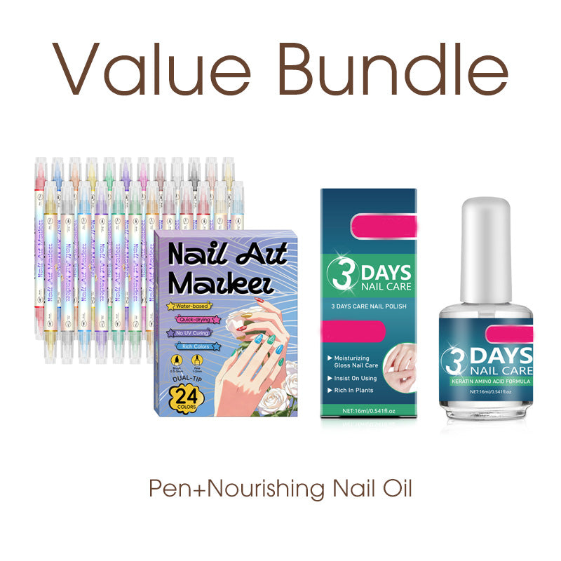 💞50K+ SOLD!✨Dual‑Tip Nail Art Pens – Quick‑dry, no UV lamp. Fine & brush tips. 12/24 vibrant colors. Easy DIY at home. No smudges, just art! 💅🖌️