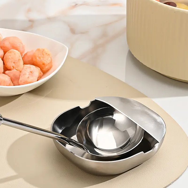 💎 50% OFF! 💎 304 Stainless Steel Spoon Rest – Rust-Proof, Drip-Catching & Space-Saving Kitchen Must-Have 🥄✨