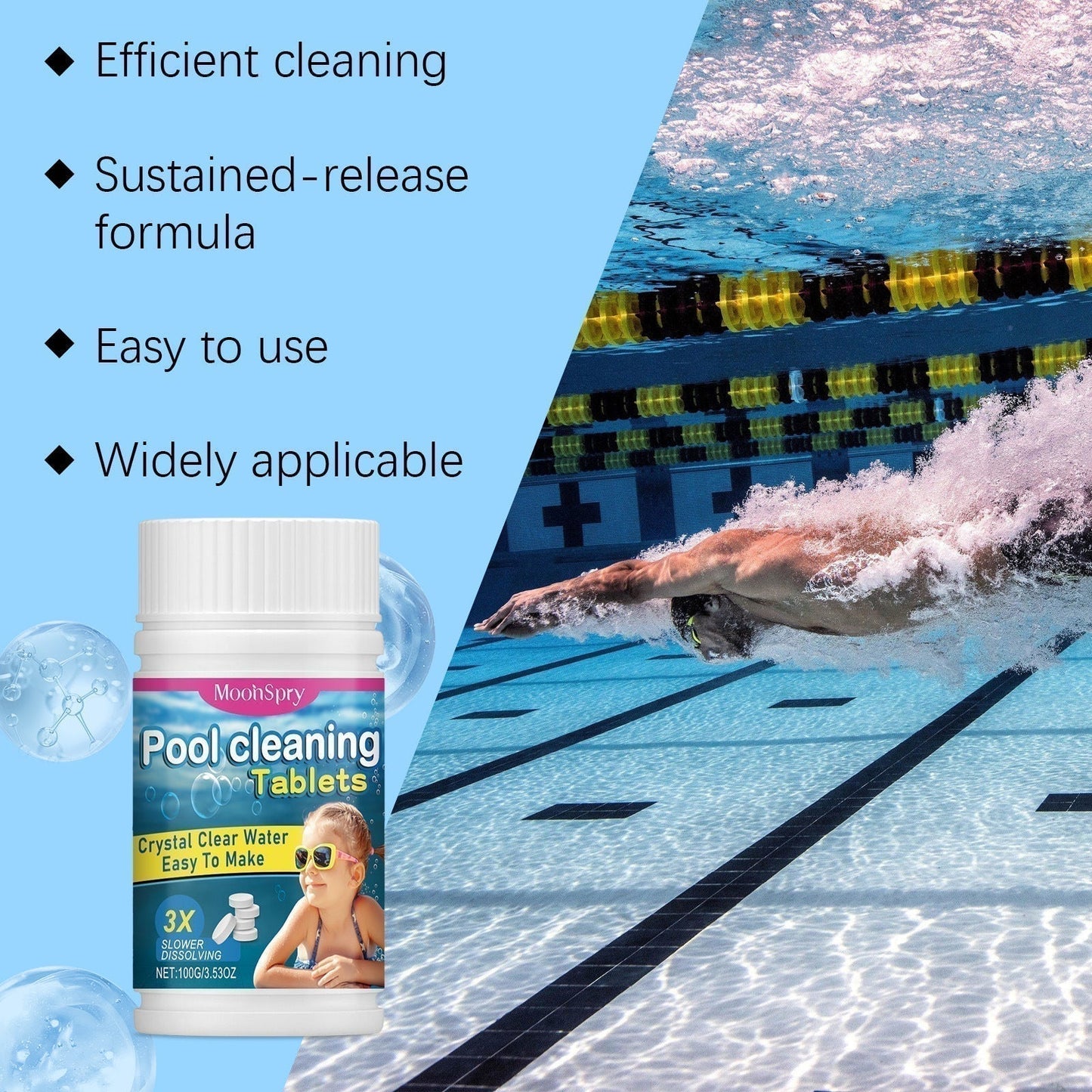 🏊♂️ 2026 HOT SALE🥳Pool Cleaning Tablets for Crystal Clear Water – Drop, Dissolve, Dive In! 🌊✨