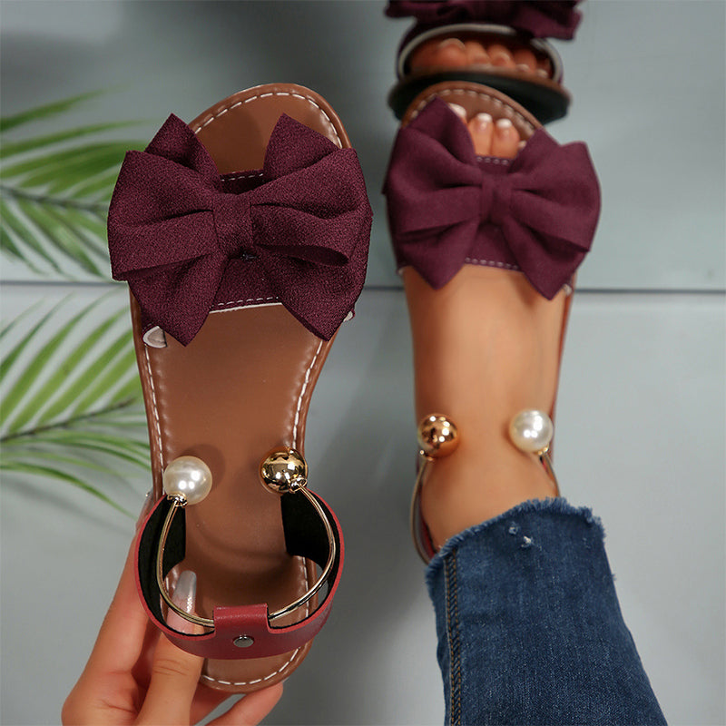🌺 49% DISCOUNT💐Stylish Pearl Ankle Strap Sandals