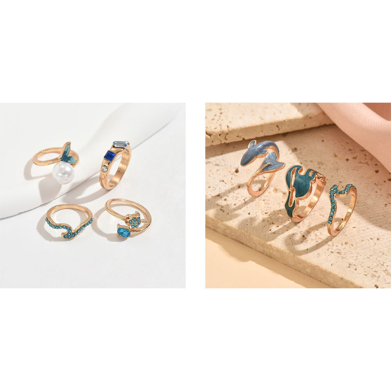 Adjustable Tail Ring Marine Jewelry
