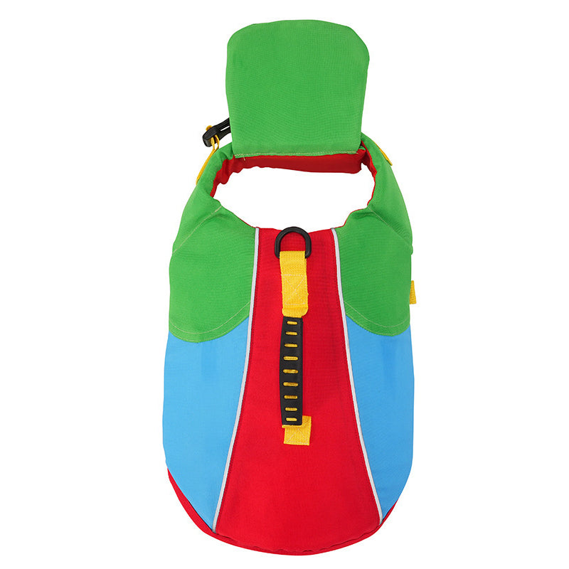 🐶50% OFF NOW! Dog Life Jacket with Chin Float, Color‑Block Pet Safety Flotation Vest with Rescue Handle, Adjustable Buckle Dog Swim Life Vest for Pool Beach Boating