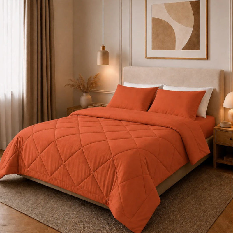 ⏰3-Piece Quilted Comforter Set with Shams