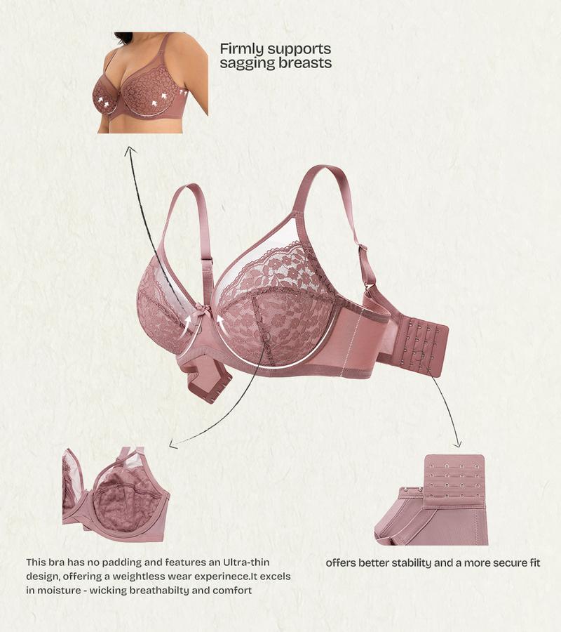 Full Cup Anti-Sagging Bra with Support for Women