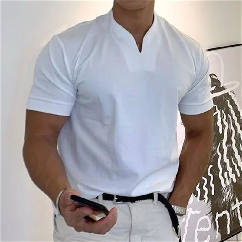 ⏰ Now only 57% off! 💎 Men Gentlemans Business Short Sleeve Fitness T-shirt