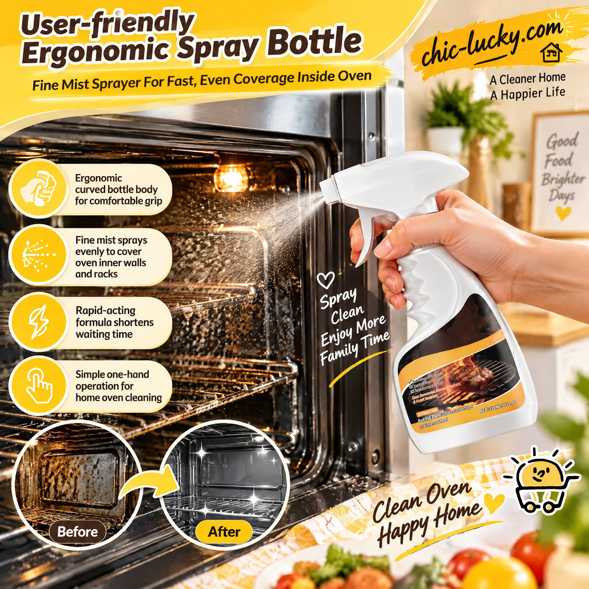 ⏳LAST DAY SALE +Buy More Save More！🔥 Ultimate Oven & Kitchen Cleaner — Cuts Through Grease, Carbon & Burnt-On Grime Effortlessly
