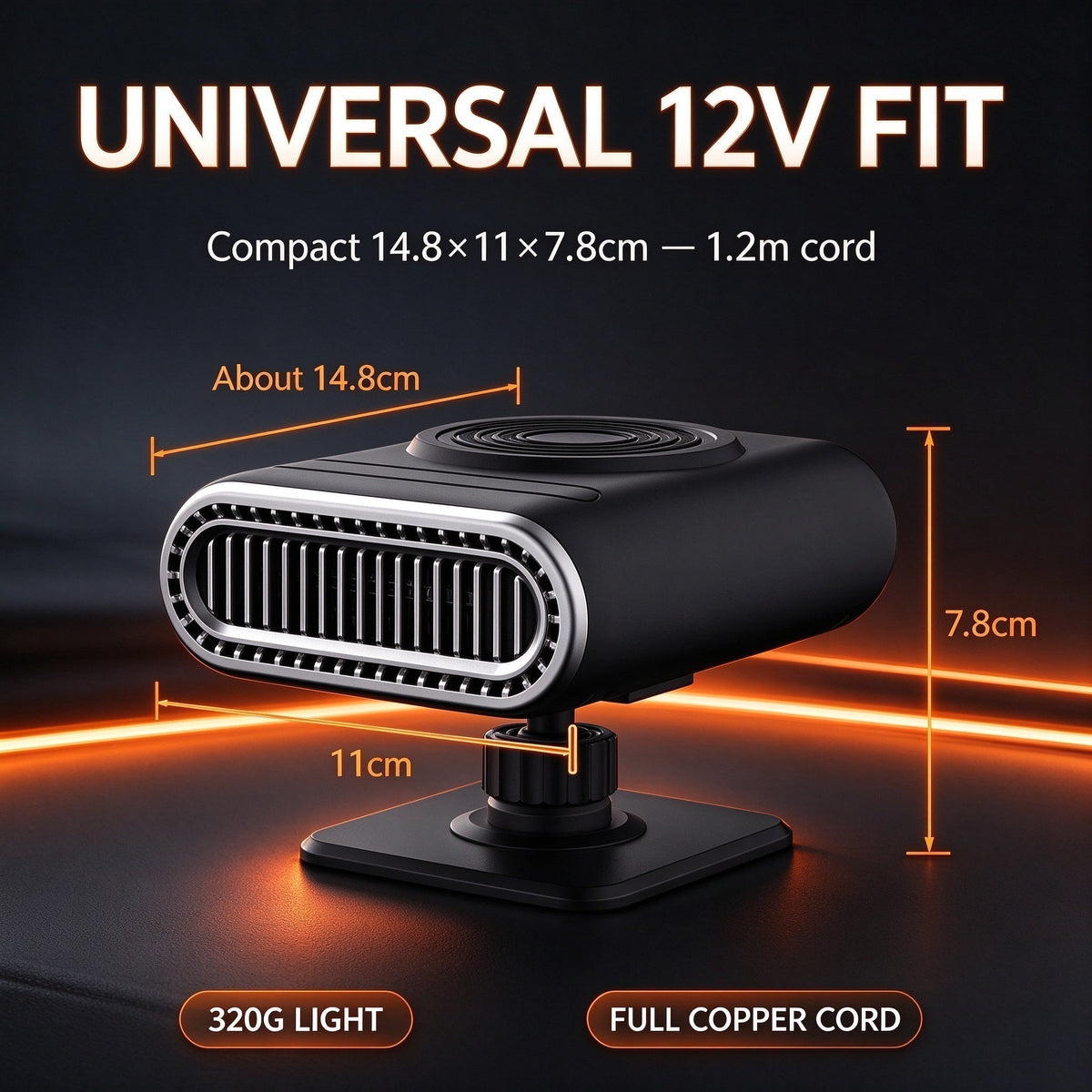 🔥2-in-1 Portable Car Heater and Windshield Defroster