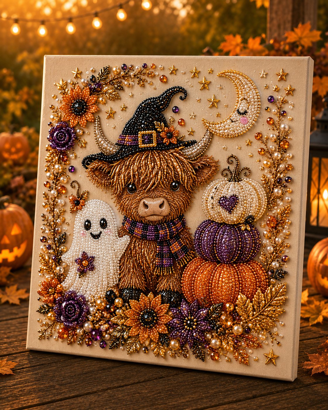 🔥LAST DAY SALE ONLY ￡9.99!!  👻✨ Halloween Pearl Art DIY Kit – Turn Tiny Pearls into Spooky-Cute Magic