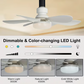 2-in-1 Portable Ceiling Fan & Light With Remote Control