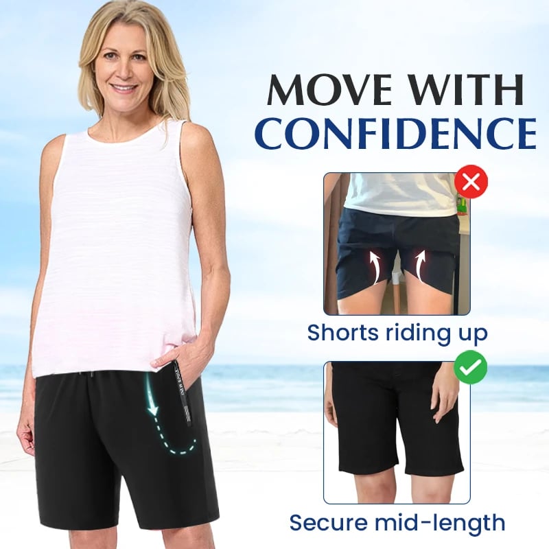 💝LAST DAY BUY 1 GET 1 FREE - Each Only £9.49!!💝Women's Ice Silk Quick Drying Stretch Shorts