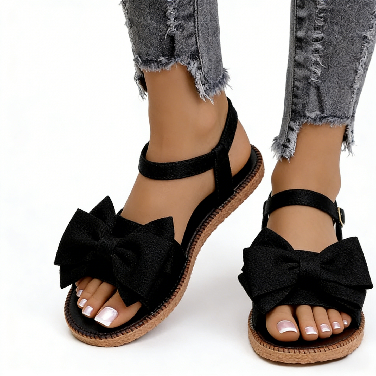 ✨ 57% OFF NOW! 👡 Women's Fashion Bow Flat Sandals