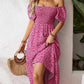 🌈2026 Summer Hot Sale 51% OFF!✨Square Neck Floral Midi Dress – Smocked Bodice, Flowy Tiered Skirt🌸1
