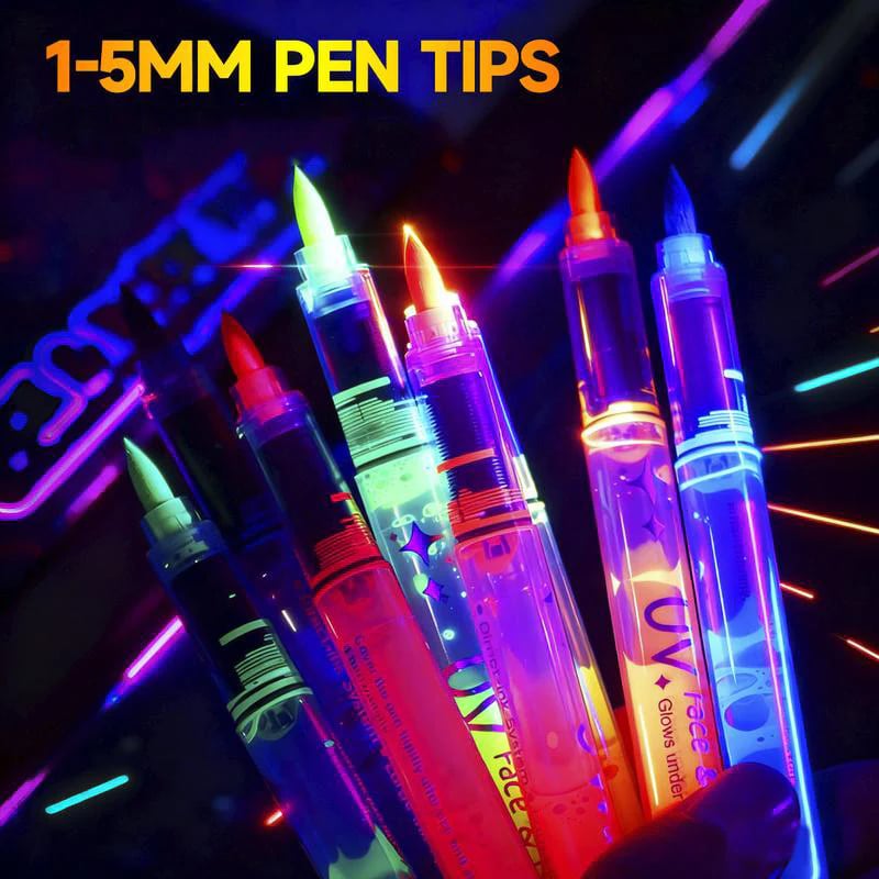 🎅New Year Special Deals ⚡50K+ SOLD!🎁UV Glow Face and Body Paint Markers Set