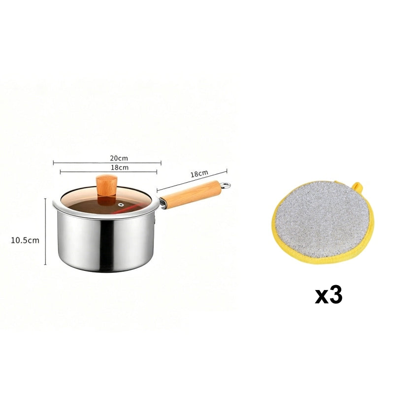 Multifunctional 304 Stainless Steel Frying Pot