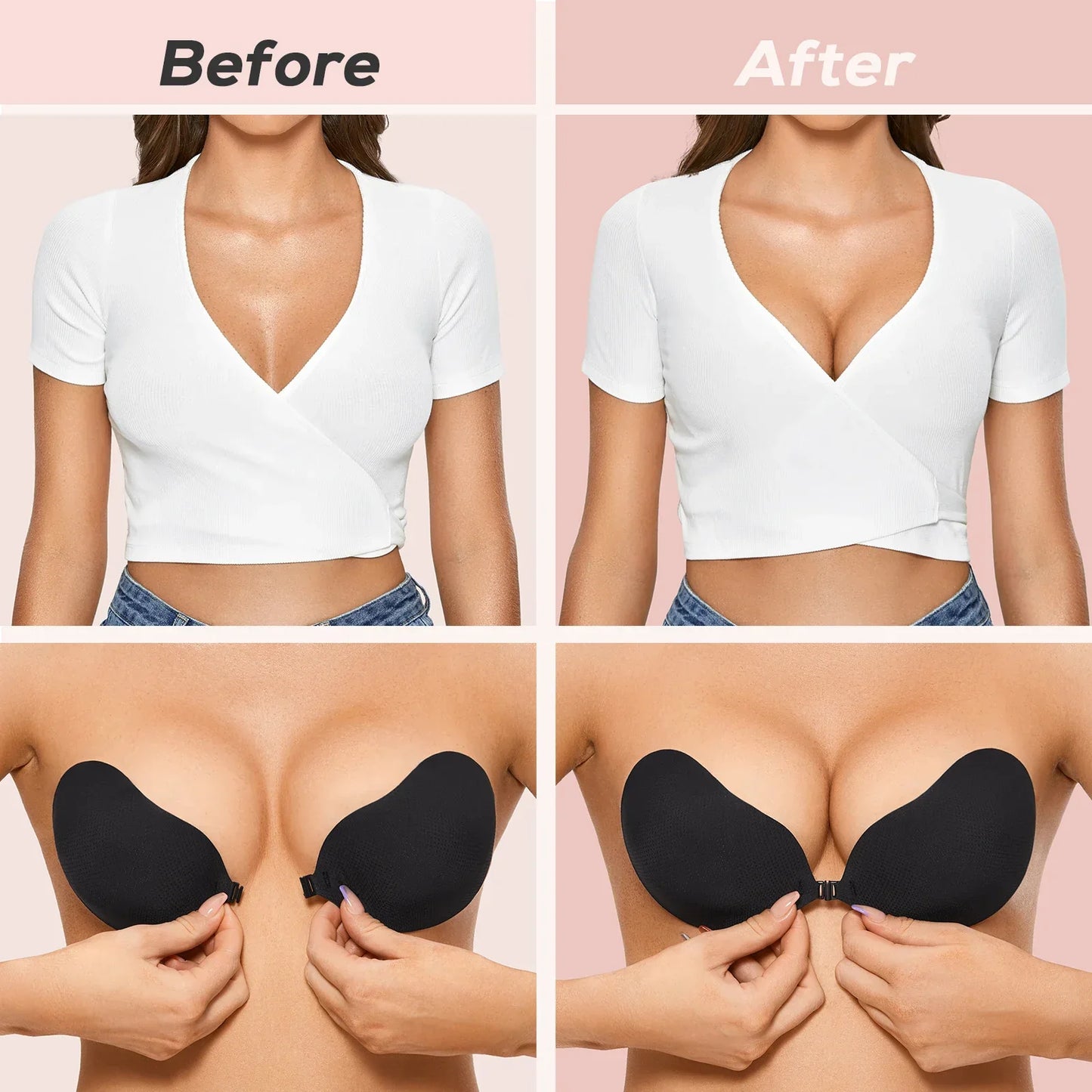 🌷Invisible Diva Strapless Backless Push up Bra – 🏆#1 Choice For Waterproof Lift