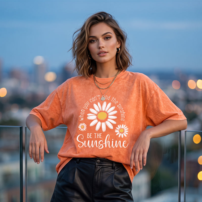 🌼LIMITED TIME 51% OFF! 👕 Vintage Washed Daisy T-Shirt – Soft Breathable Blend, Relaxed Drop Shoulder Fit and Retro Everyday Style