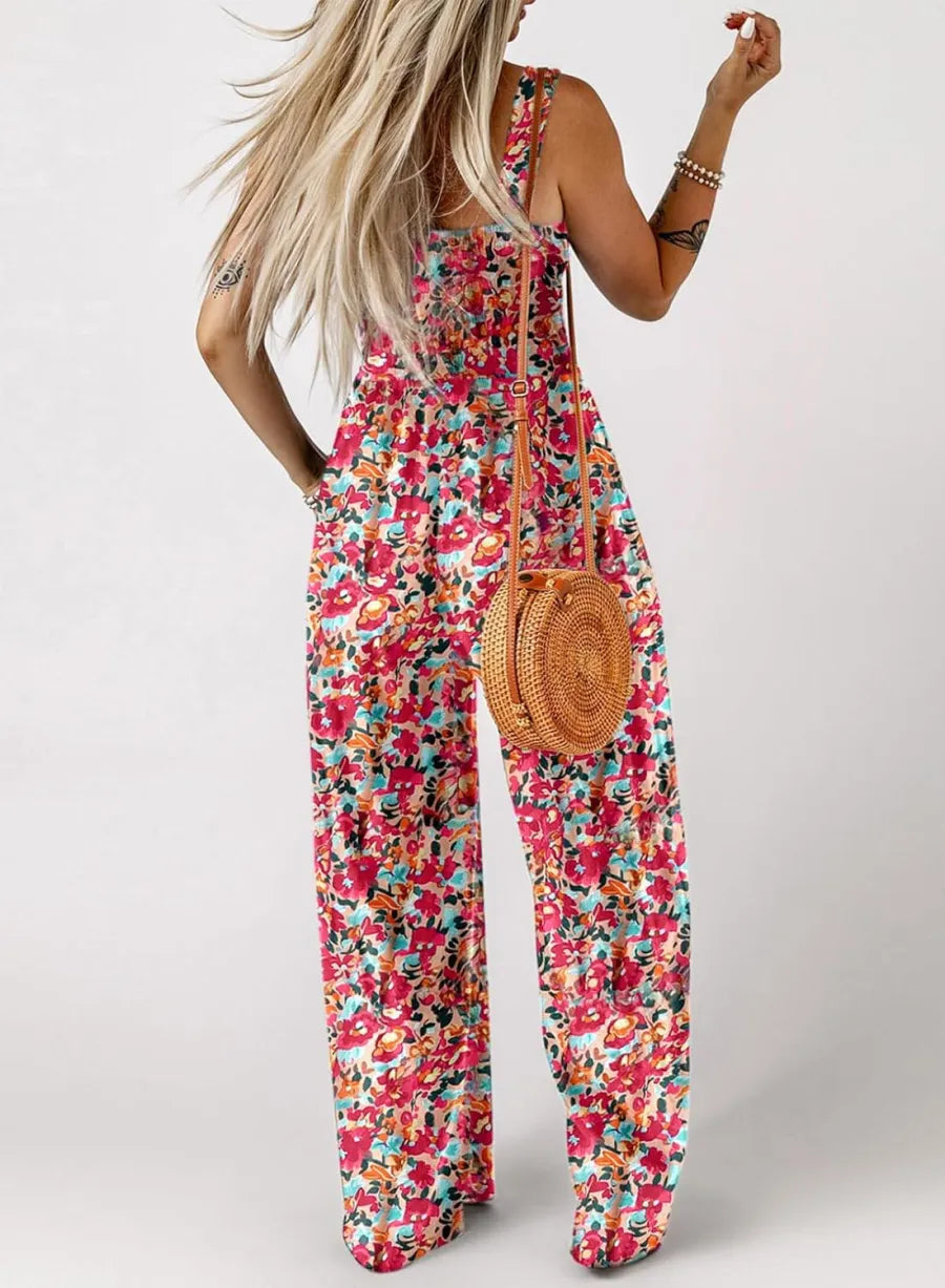 🏖️Hot Sale 50% OFF🌼Women’s Casual Print Sleeveless Overalls Jumpsuits