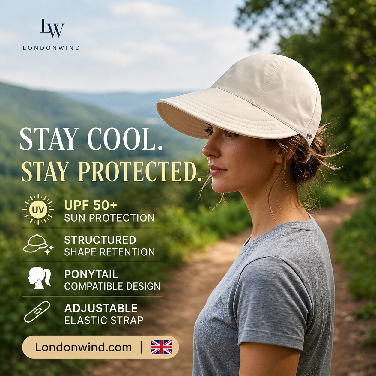 ✨Women’s UPF 50+ Elegant Foldable Sun Hat – Wide-Brim Cotton Bucket Hat with Neck Flap & Adjustable Strap 🌞🇬🇧 | Packable, Breathable & Beach-Ready