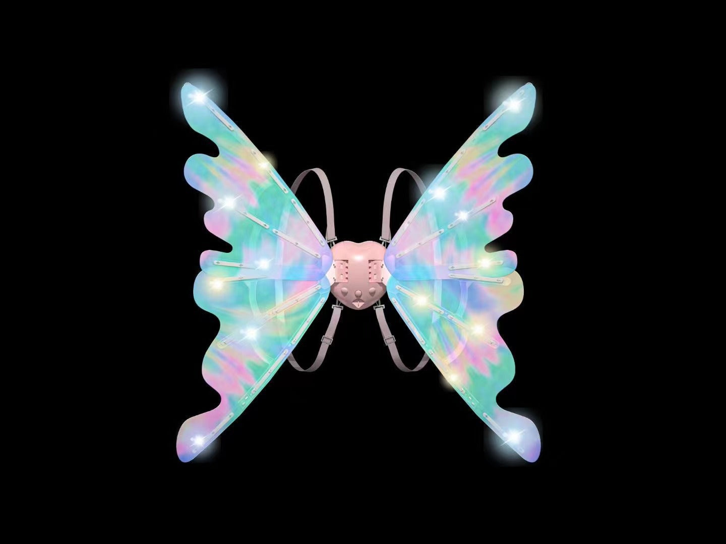 🎀🎁Rechargeable Electric Fairy Wings with LED Lights and Music🎀🎁