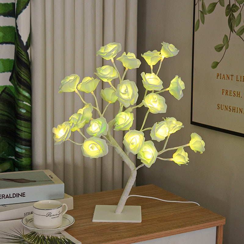 📢📢50% OFF！！⏰🌹Rose Flower Design Tree Night Light🌟
