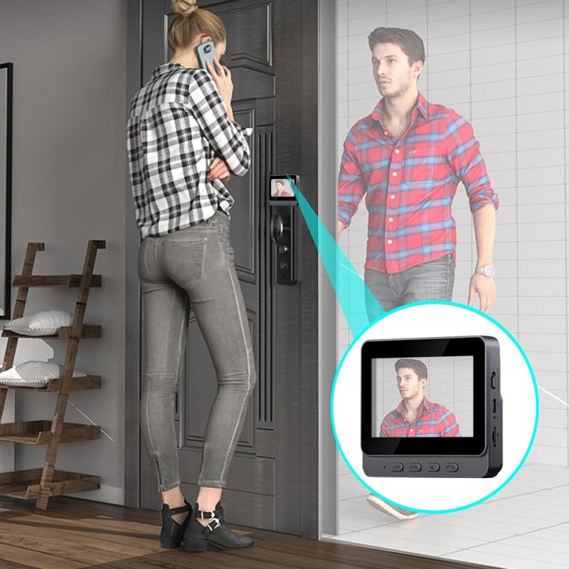Wireless Doorbell Camera: 1080P, 170° viewing angle, 4.3-inch screen, IPX65 outdoor waterproof, night vision