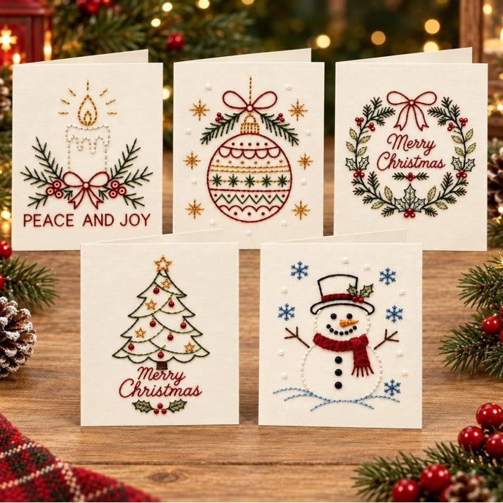 🏆🔥💖🎄 🧵Merry & Bright Christmas DIY Kit– Create Beautiful Handmade Holiday Cards ✨