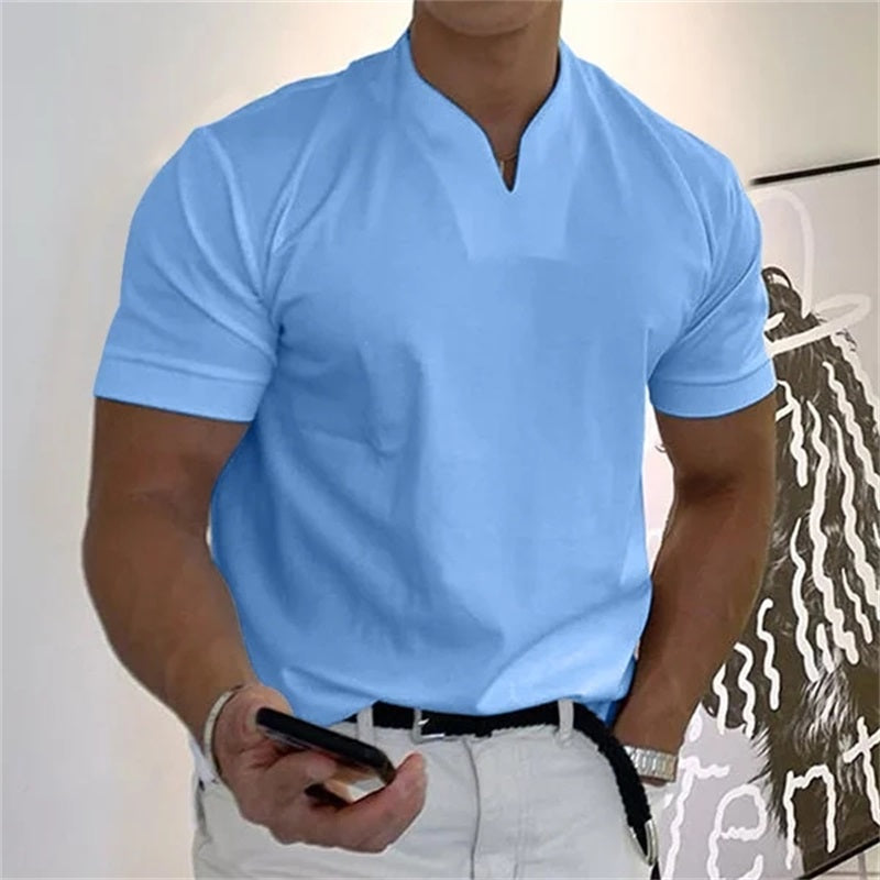 ⏰ Now only 57% off! 💎 Men Gentlemans Business Short Sleeve Fitness T-shirt