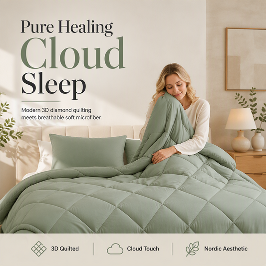 ⏰3-Piece Quilted Comforter Set with Shams|Buy More Save More