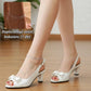 👡 Women's elegant shoes • Open-toe, ankle-strap, medium heel ✨