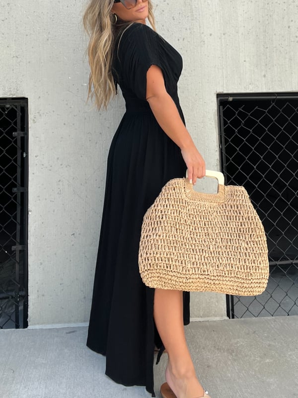 🔥50% OFF💗New Slit v-neck effortless maxi long dress-3pcs