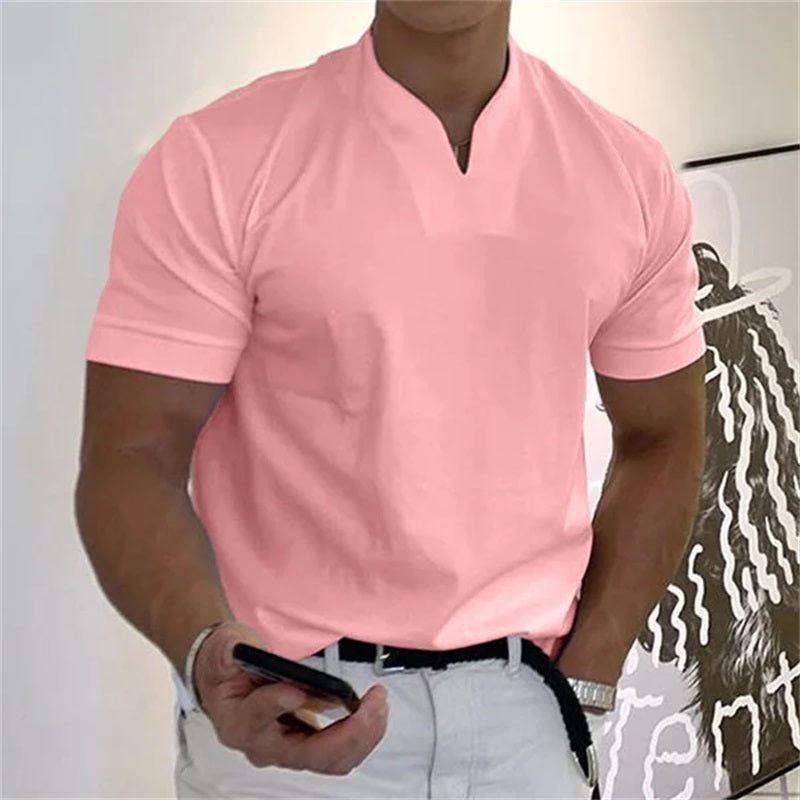 ⏰ Now only 57% off! 💎 Men Gentlemans Business Short Sleeve Fitness T-shirt