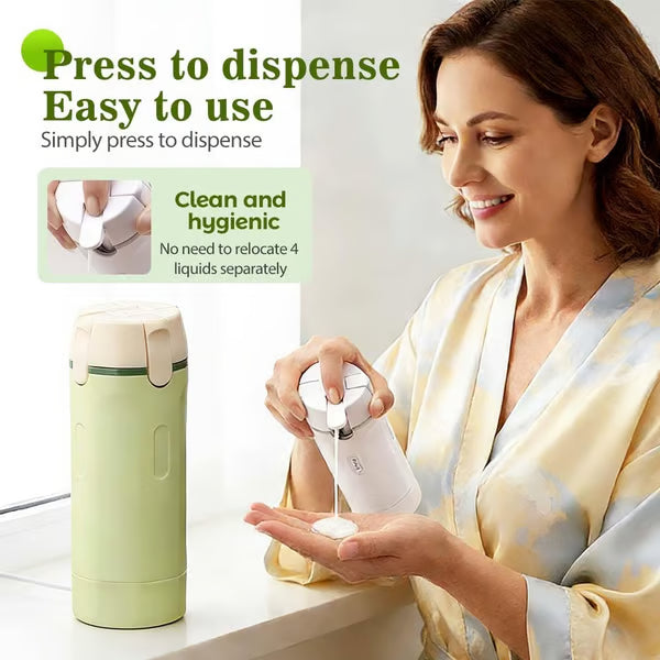 Pack Like a Pro: 4-in-1 Refillable TSA Kit | Organizes All Liquids for Weekend Trips