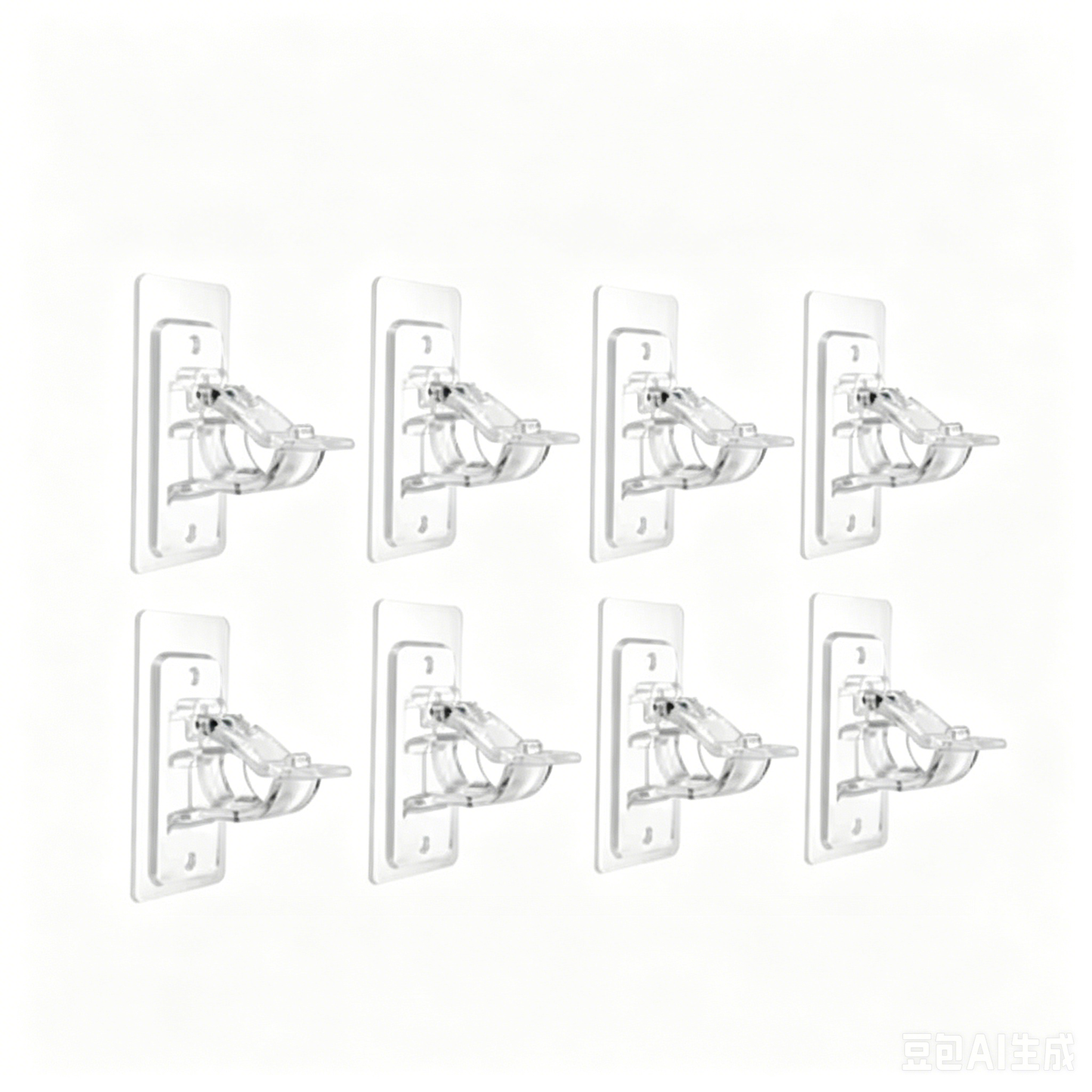 Heavy-Duty Self-Adhesive Rod Support Brackets