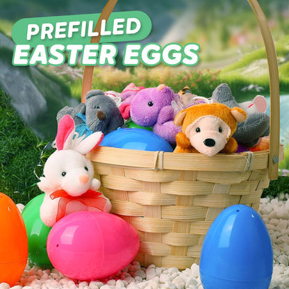 🥚Pre-filled Easter Eggs with Stuffed Animal Toys – Soft Plush Inside, Colorful & Perfect for Egg Hunts 🐣