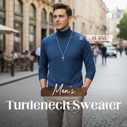 ⏳Black Friday Hot Sale!  ⏰Men's Solid Color Premium Turtleneck Sweater👔