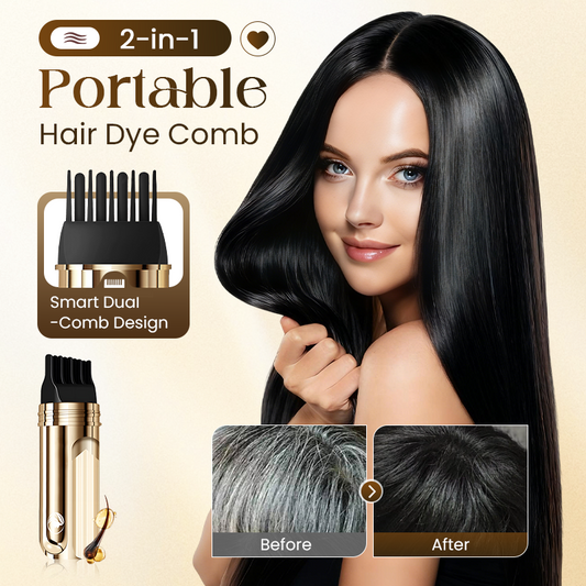 ✨ 2-in-1 Hair Dye Comb for Gray Hair | CHRISTMAS MEGA SALE 72% OFF | Instant Root Touch-Up & Full Coverage | Limited Holiday Gift Offer 🎄🌟