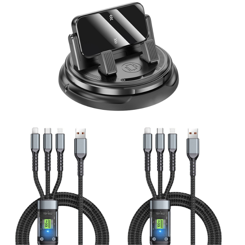 📱  2-in-1 car phone holder + parking number plate – 360° rotation, fits heavy-duty cases. 50K+ sold! 🚗✨