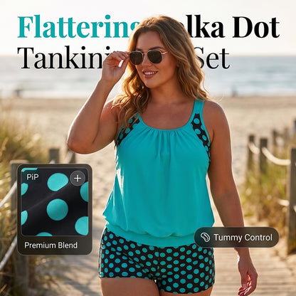 🏖️Summer Hot Sale - ONLY ￡15.99!!⚡50K+ SOLD!🌞🌊Women's Polka Dot Two Piece Swimsuit – Cute Dot Pattern, Comfort Fit & Stylish Beach Wear ☀️