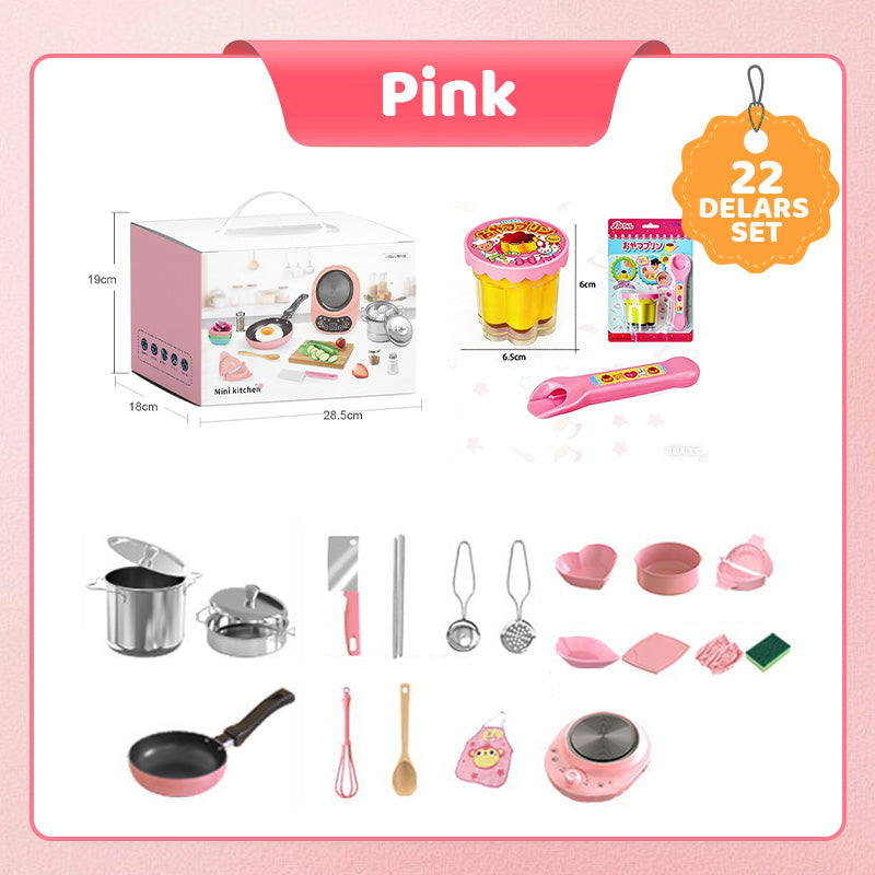 🎁[Best Gift For Kid]🍳Children's Real Cooking Mini Kitchen Toys - 22 PCS Set【Free Shipping📦】